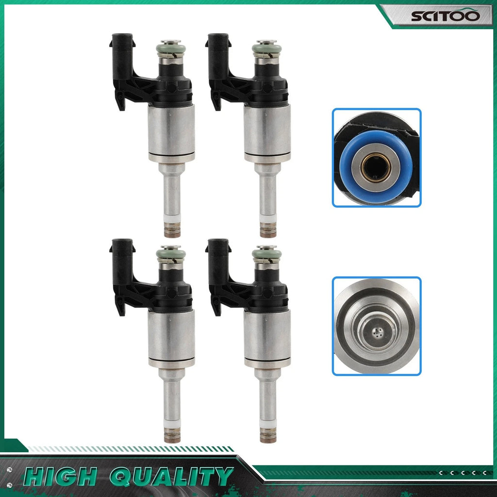 Set of 4 Fuel Injectors for Audi A1, Volkswagen Jetta 1.4L, Seat Ibiza, Toledo 1.2L