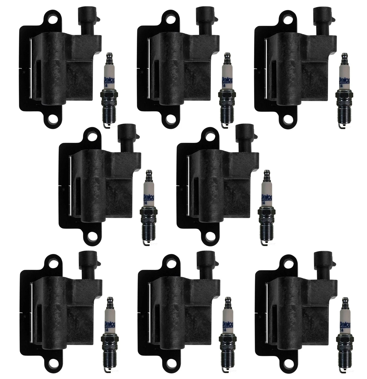 Set of 8 Ignition Coils & 8 Spark Plugs for Chevy GMC Workhorse 8.1L (2001–2009)