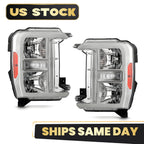 Halogen Headlight Chrome Pair for Ford F250 F350 Super Duty (2023–2026)