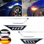 JDM Bright White Amber COB Side Marker Lights for Honda Civic (2016–2021)