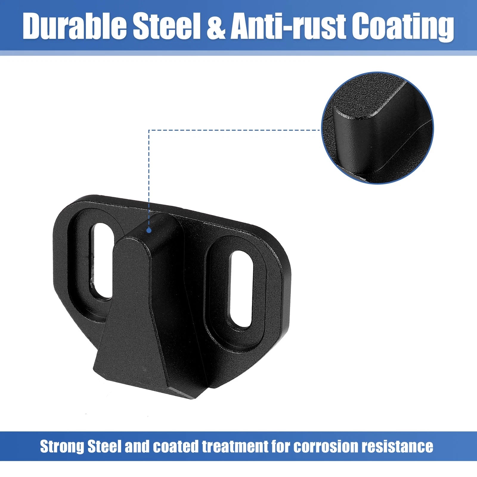 Set of 2 Door Check Brackets for Toyota FJ Cruiser (2007–2014) Black