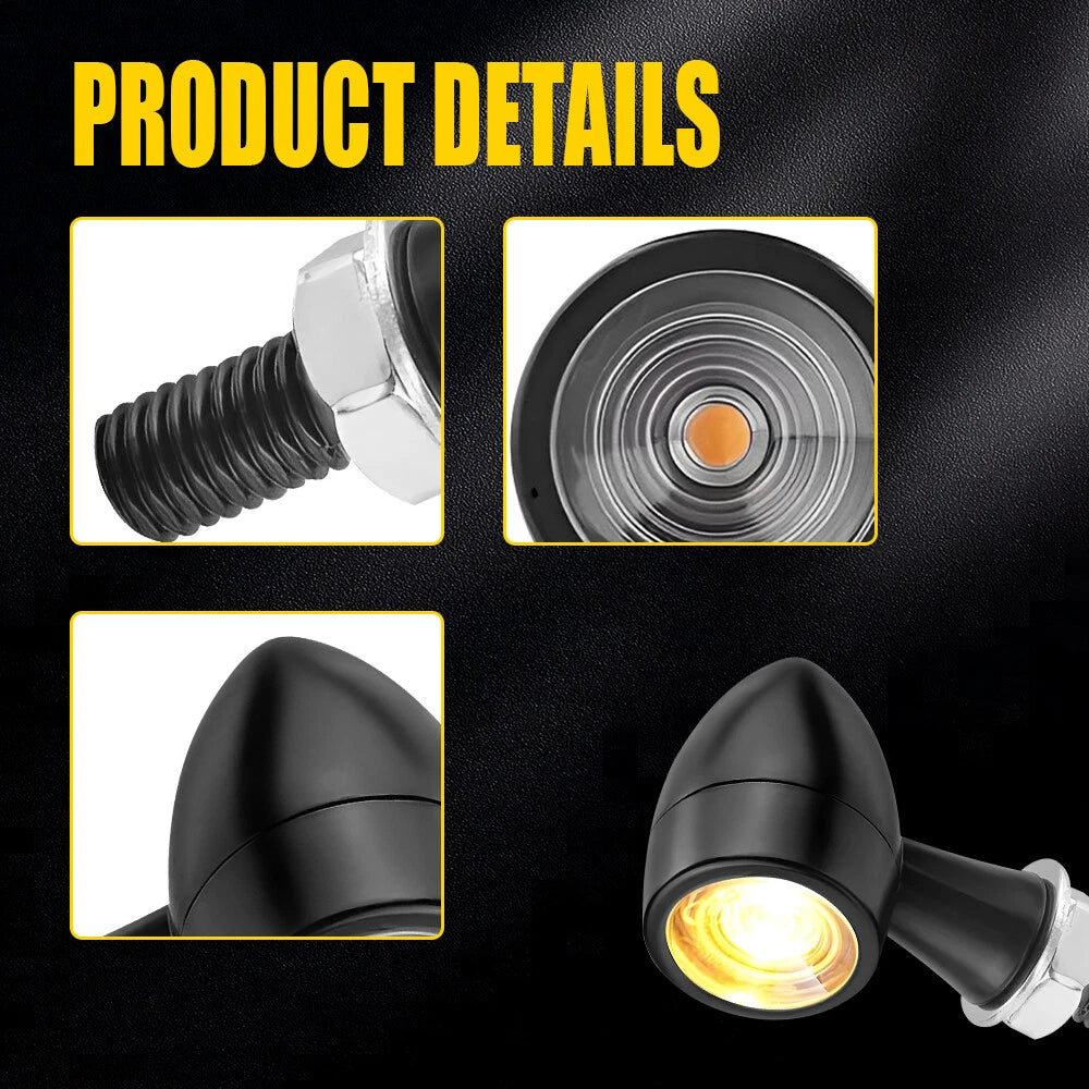 LED Bullet Mini Turn Signal Light for Bobber Cafe Racer (2010–2023)