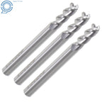 3Pc 3/16" Carbide End Mill for Alu-Power (Regular Length, 2" Overall)