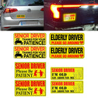 Reflective Senior Driver Car Magnet Sign for Bumper (Yellow, 1 Pack)