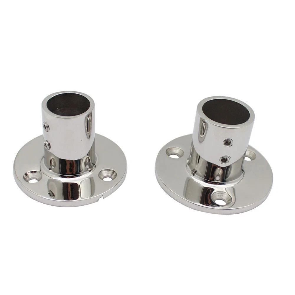 316 Stainless Steel Railing Base for Boat Handrail (Fits 78" or 1" Tubes)