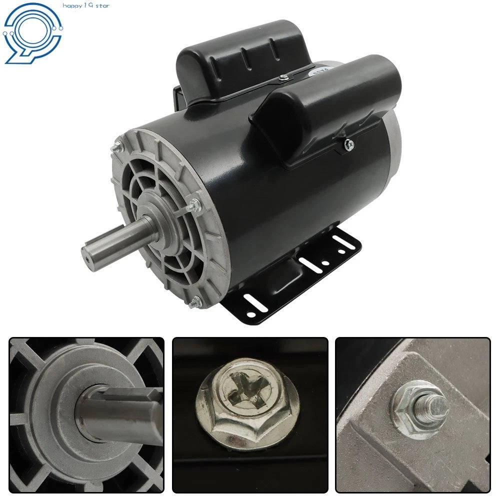 5HP Electric Motor 3450 RPM 1 Phase 208V-230V 5/8" Shaft 56 Frame CW/CCW