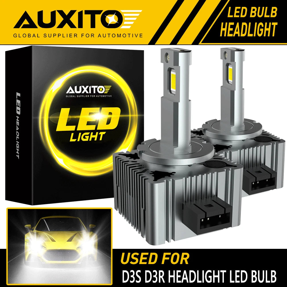 2X 8000K LED Headlight Bulb for D3S D3R D3C (HID Xenon Conversion)