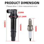 Ignition Coil Spark Plug for Yamaha YZF-R1/YZF-R6/FZ1/Vmax/FZS1 (2000–2023)