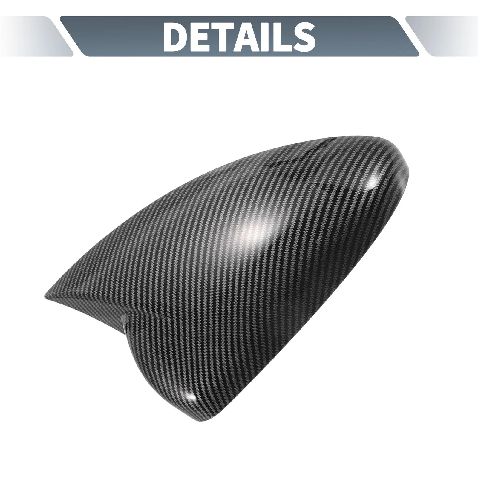 Pair Rearview Mirror Cover Overlay Black Carbon Fiber for Chevrolet Cruze (2011–2019)