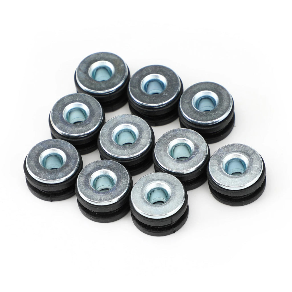 10Pcs M6 Side Panel Rubbers/Grommets Bolt Kit for Kawasaki