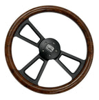 Steering Wheel Cover Black Burlwood Wrap for Peterbilt Kenworth (2010–2024)