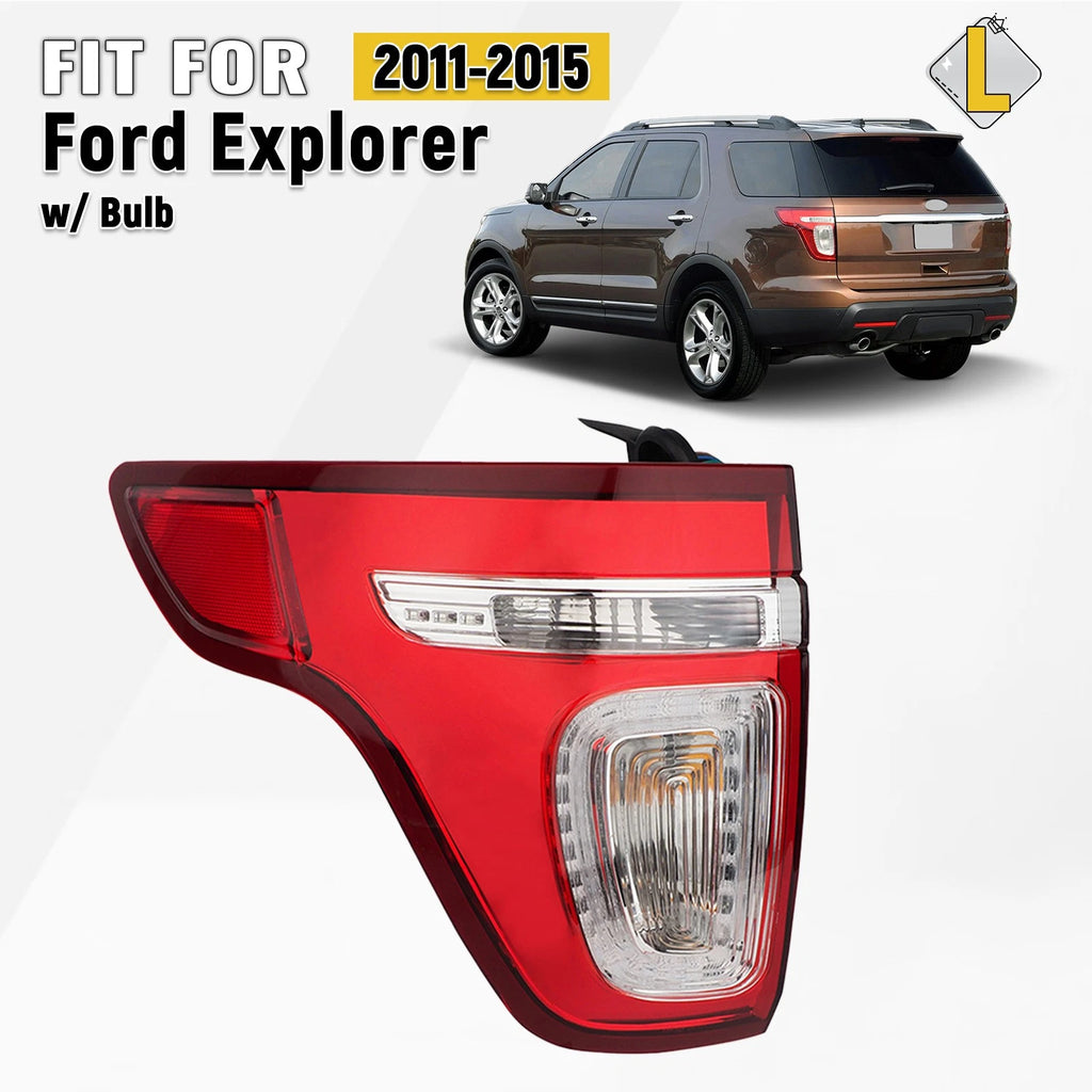 LED Tail Light for Ford Explorer (2011–2015) Red Clear Left Driver Side