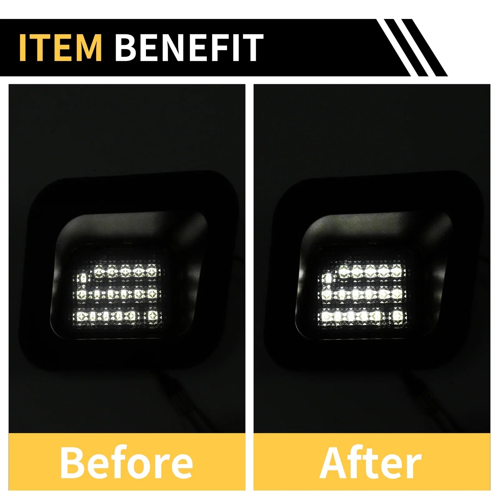 2 x License Plate Lights White for Dodge Ram 1500 2500 3500 (2010-2023)