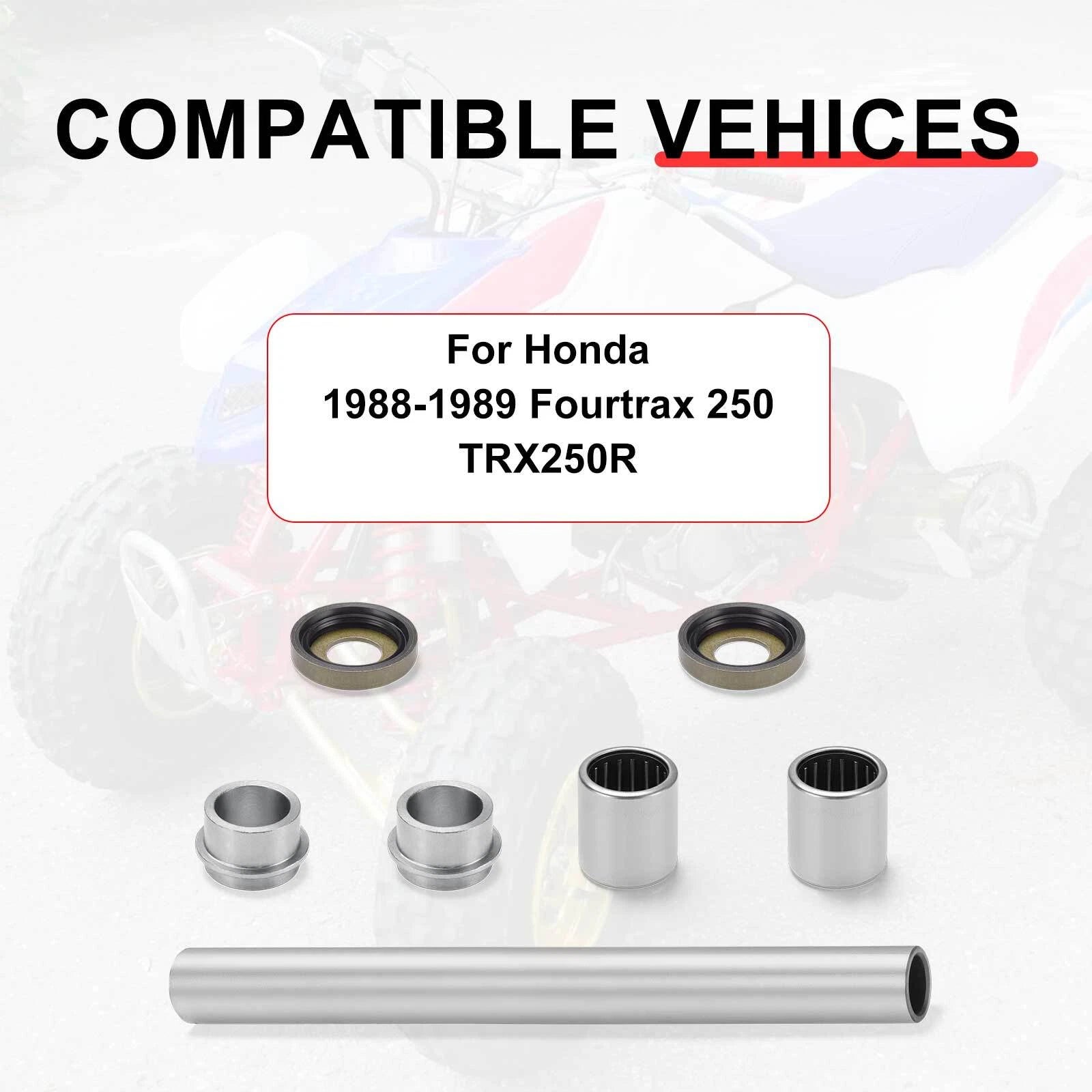 Swingarm Pivot Bearings & Dust Seal Caps for Honda Fourtrax 250 (1985–1987)