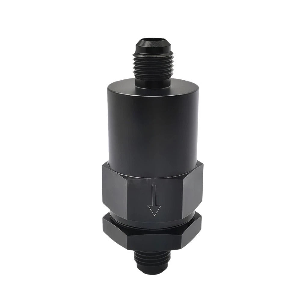 6AN Billet Aluminum Inline Fuel Filter for Fuel Line Protection (30)