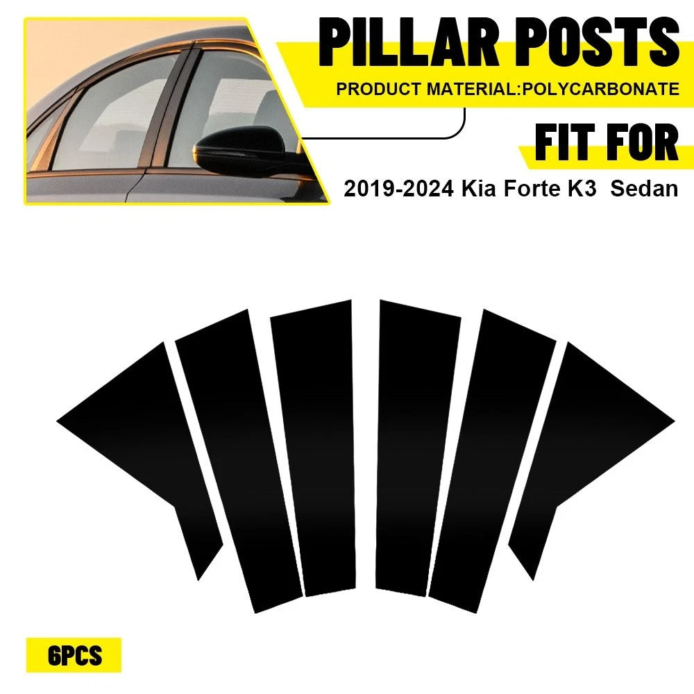 Window Pillar Posts Trim Cover for Kia Forte K3 Sedan (2019–2024)