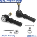 Set of 2 Front Suspension Outer Tie Rod End Links for Chevy Olds Pontiac (1997–2013)