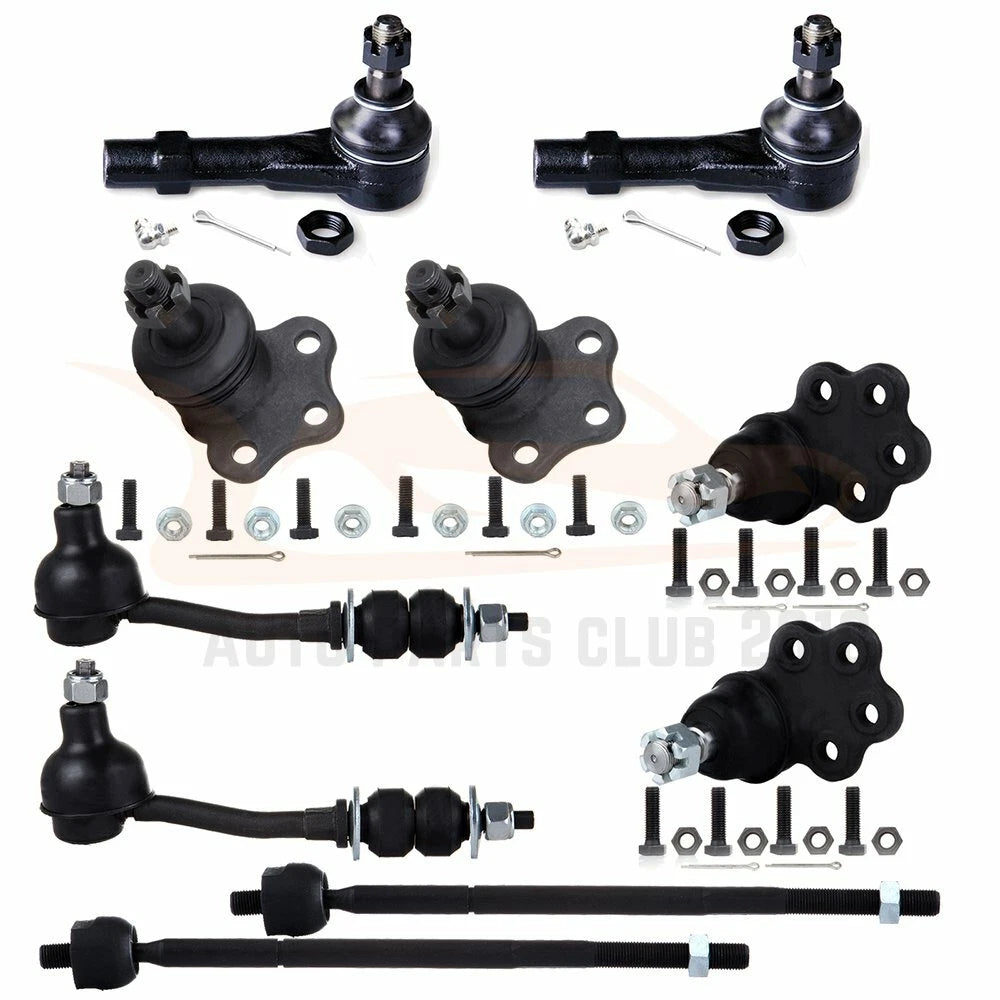 Set of 10 Front Suspension Ball Joints Tie Rods for Dodge Dakota (1997–1999)