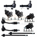 Set of 10 Front Suspension Ball Joints Tie Rods for Dodge Dakota (1997–1999)