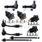 Set of 10 Front Suspension Ball Joints Tie Rods for Dodge Dakota (1997–1999)