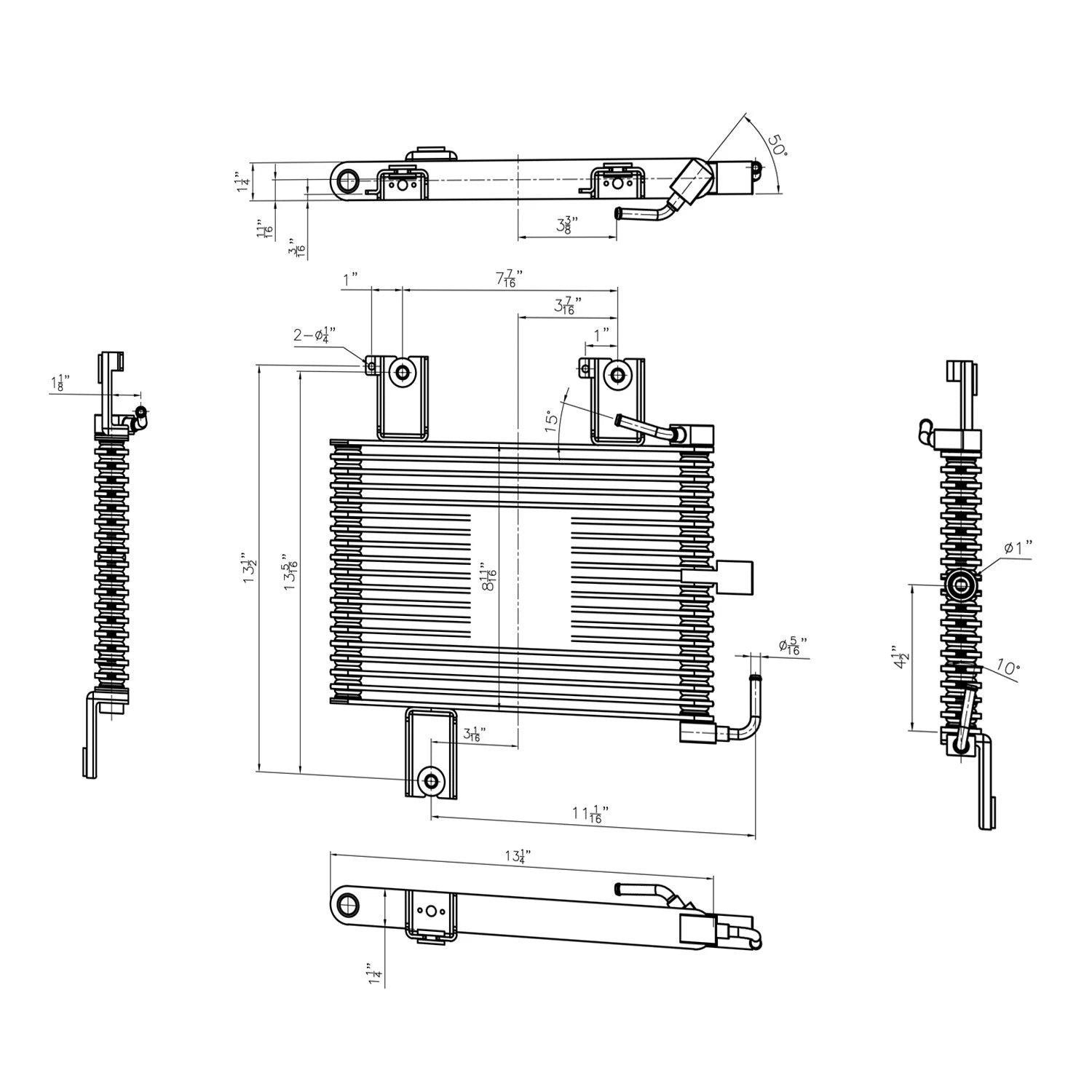 Replacement Automatic Transmission Oil Cooler Assembly for Ford Ranger (2011–2018)