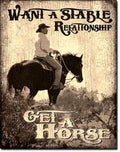Vintage Tin Metal Sign for Horse Lovers (2024)