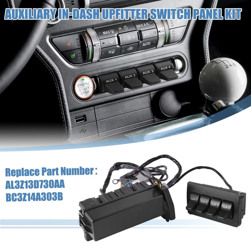 Set of 1 Auxiliary Upfitter Switch Panel Kit AL3Z-13D730-AA for Ford Super Duty (2017–2022)
