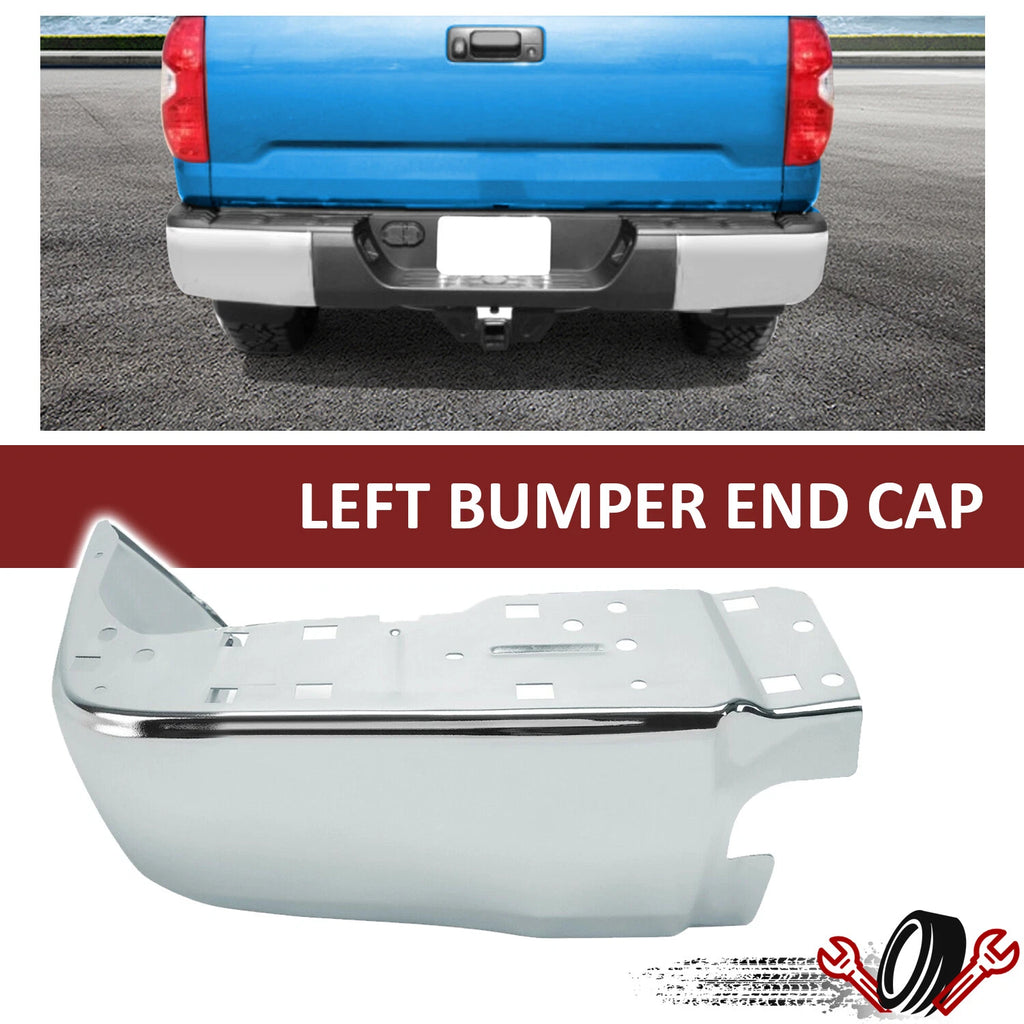 Left Bumper End Cap for Toyota Tundra (2014–2021) Chrome Steel