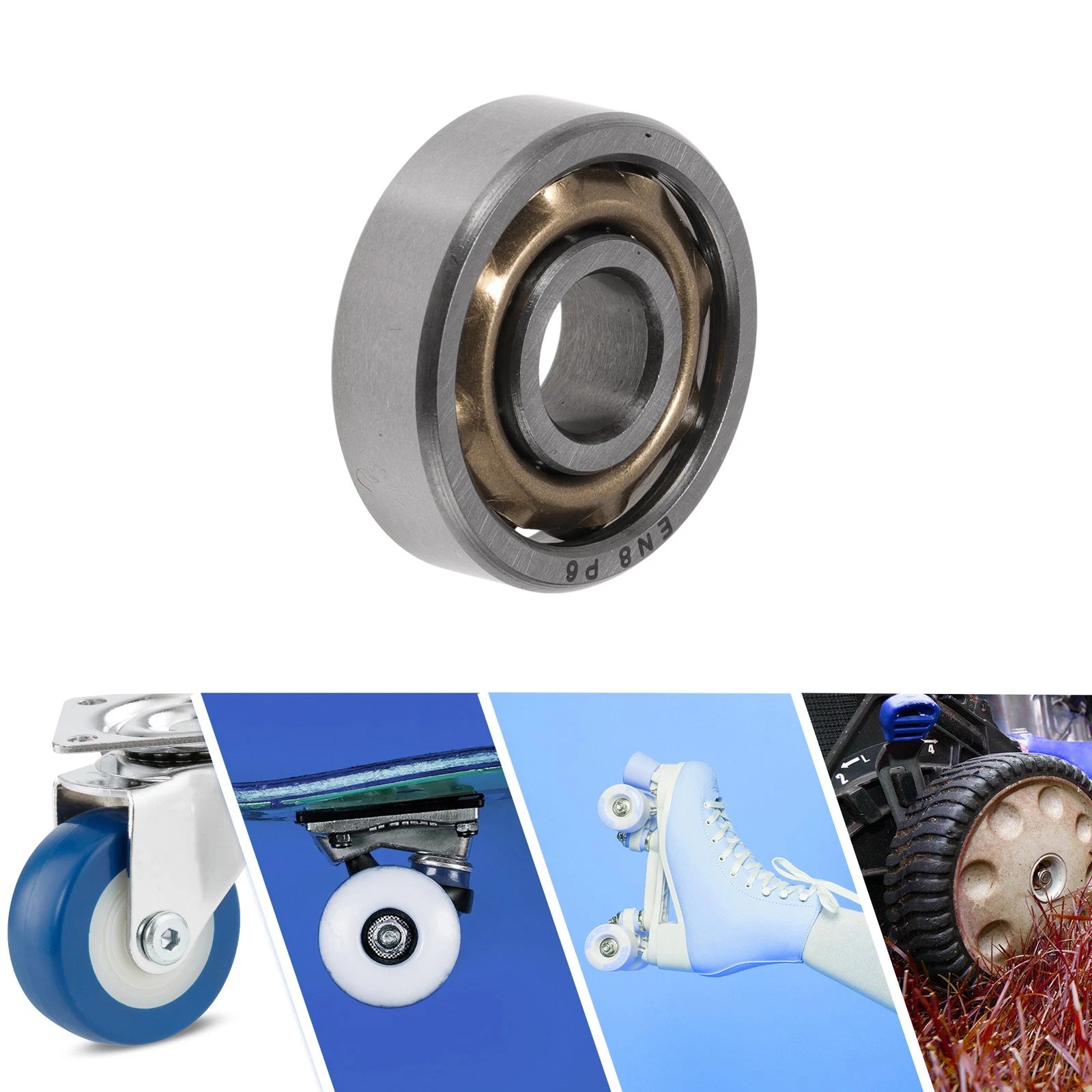 EN8 Deep Groove Ball Bearings for Scooter Skateboard Wheel (8x24x7mm)