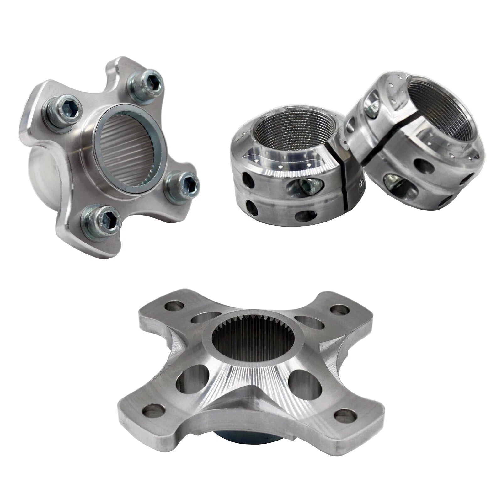 Lonestar LSR Billet Sprocket Hub + Brake Hub + Lock Nut for LTZ400 KFX400 DVX400 (2003–2008)