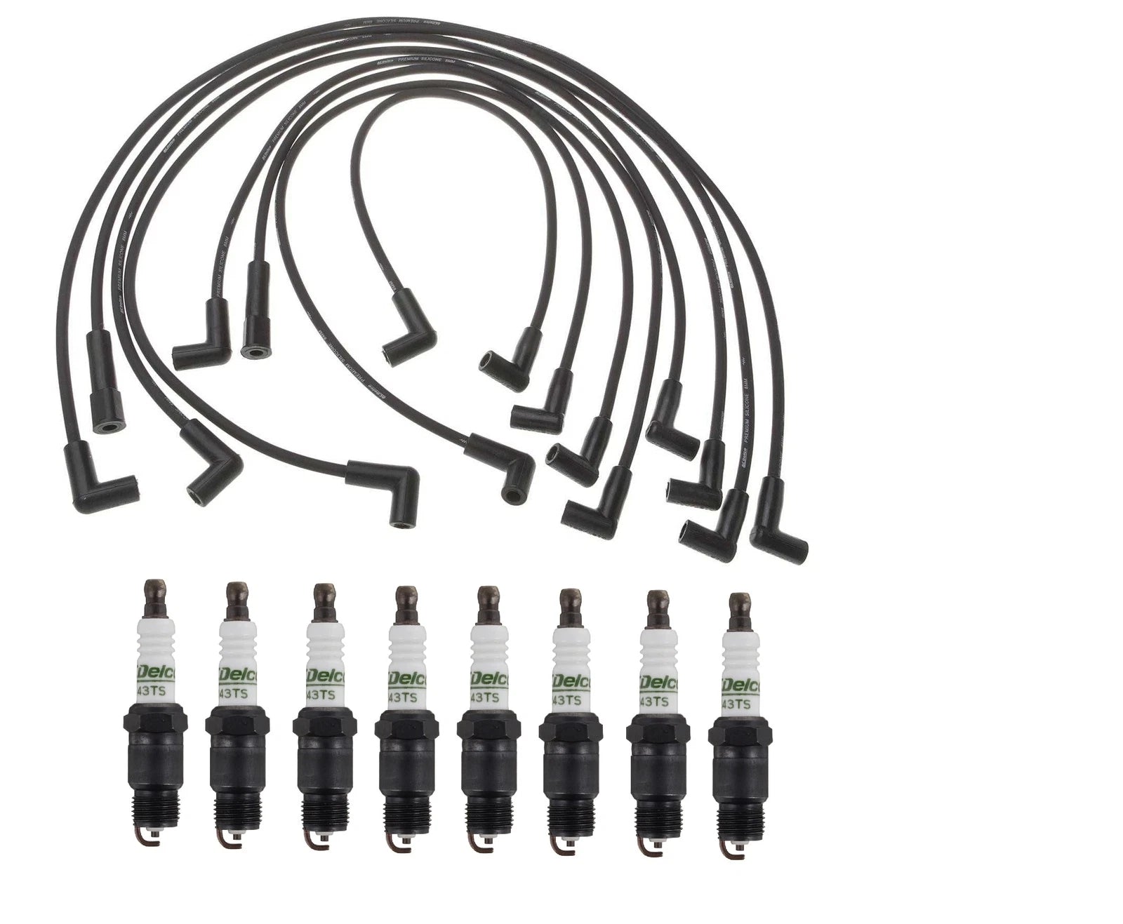 Ignition Wire Set & 8 ACDelco Spark Plugs for Chevy K20 GMC V8 (1973–1987)