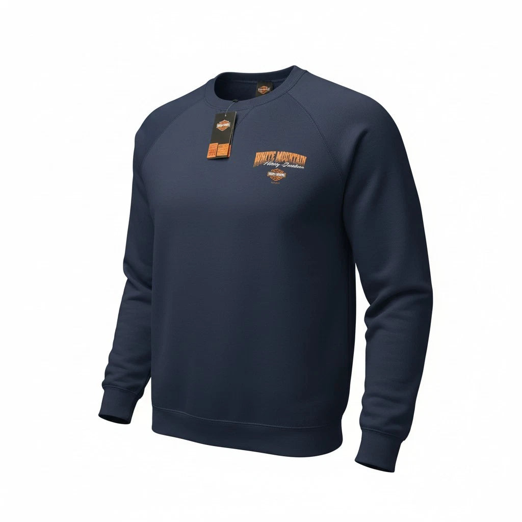 Fleece Pullover Sweatshirt for Harley-Davidson (Men's, Blue)