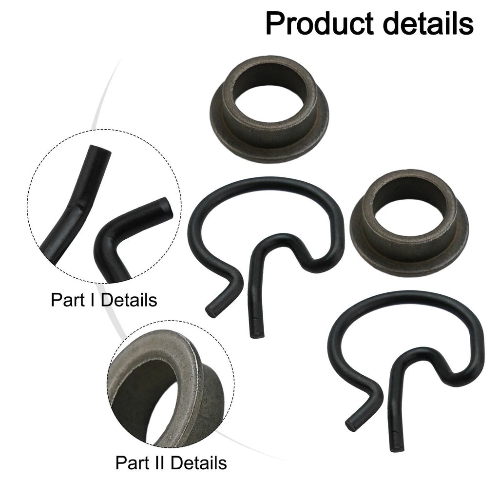 Set of 4 Steel Shifter Bushings with Spring Clips for