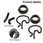 Set of 4 Steel Shifter Bushings with Spring Clips for