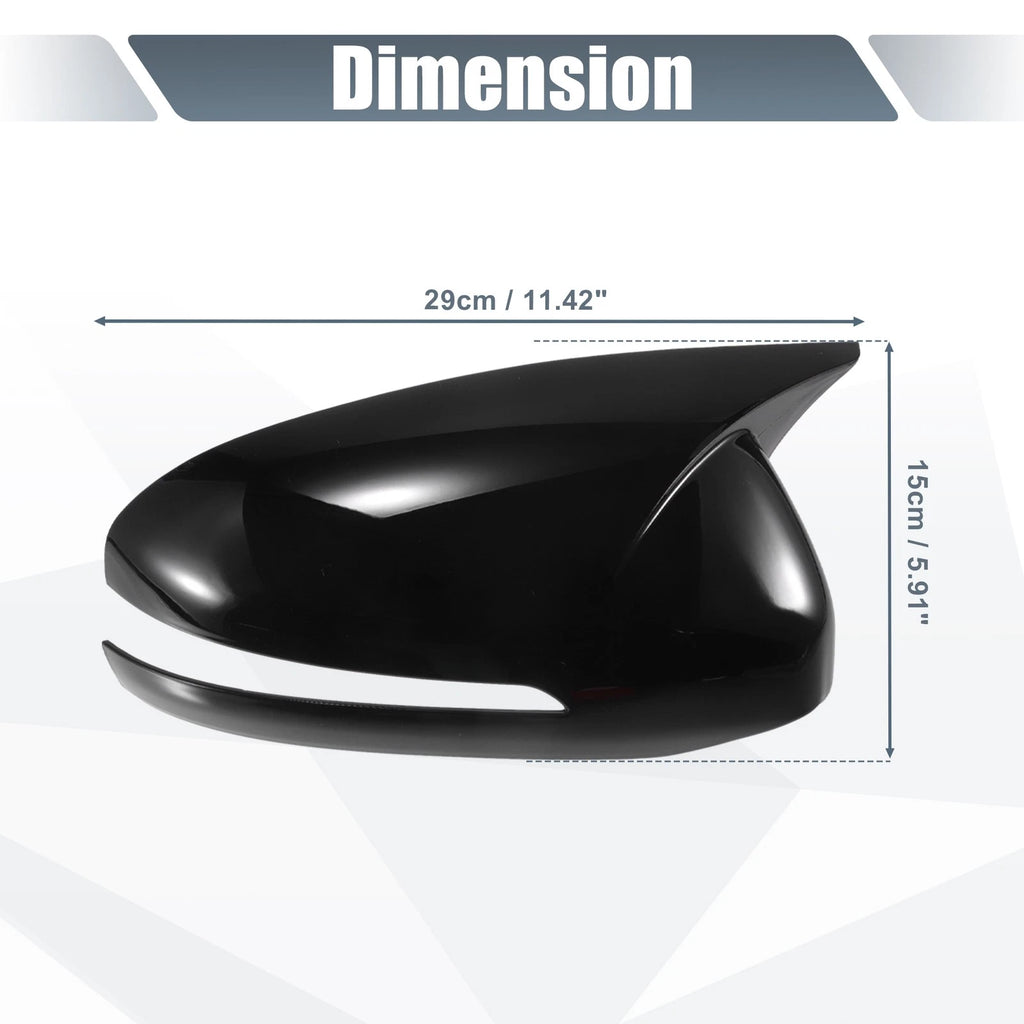 1 Pair Rearview Mirror Cover Overlay Gloss Black for Kia Optima K5 (2011–2015)