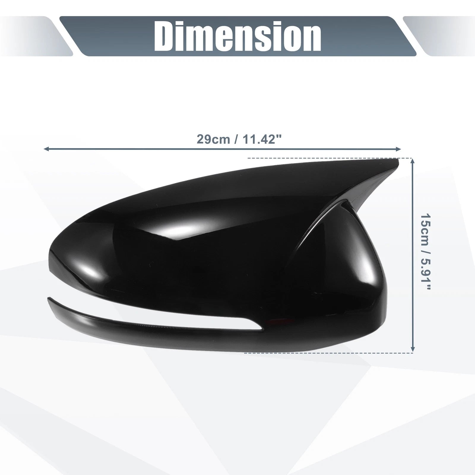 1 Pair Rearview Mirror Cover Overlay Gloss Black for Kia Optima K5 (2011–2015)