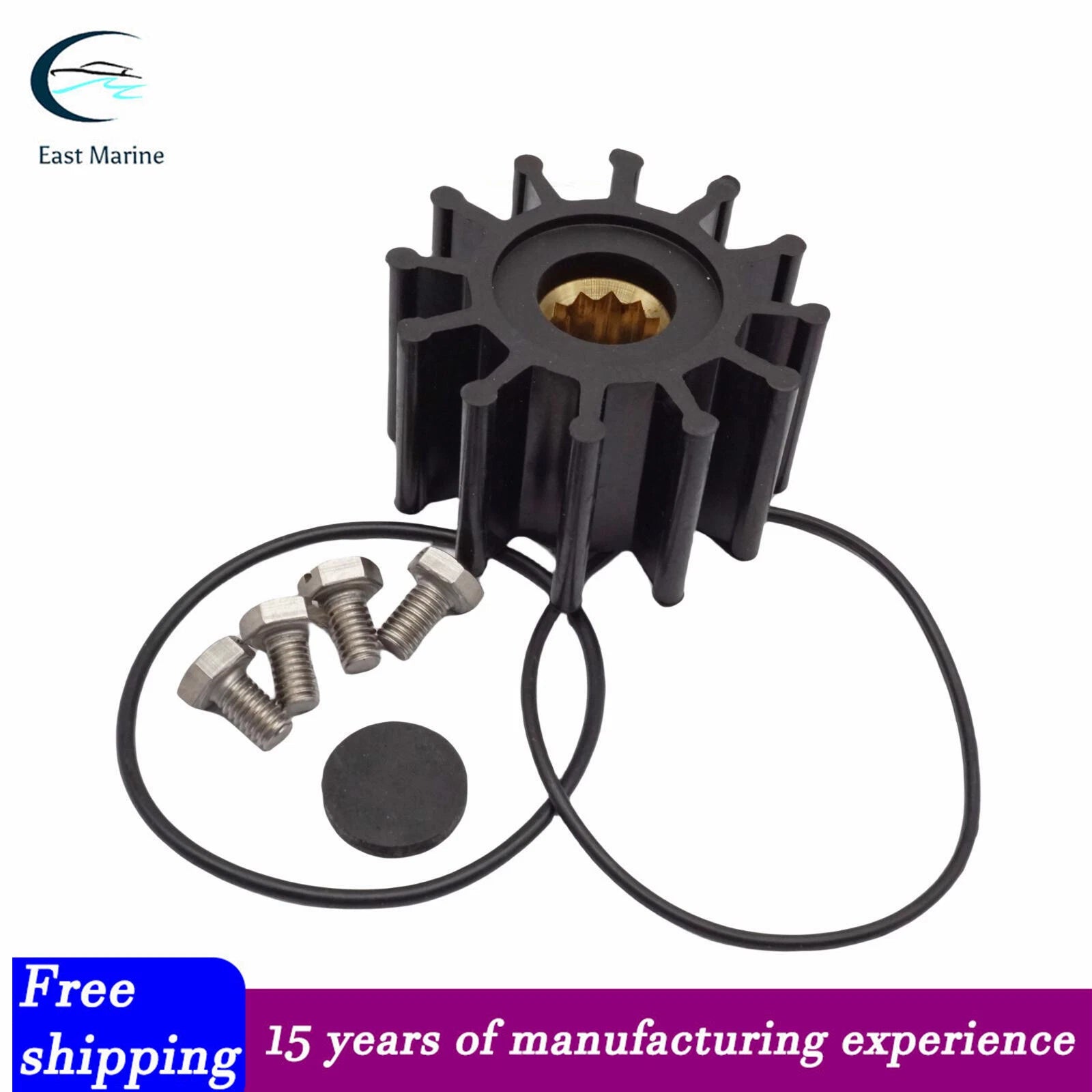 Water Pump Impeller Kit for Yanmar JH Series (Fits 129670-42531, 129670-42530)