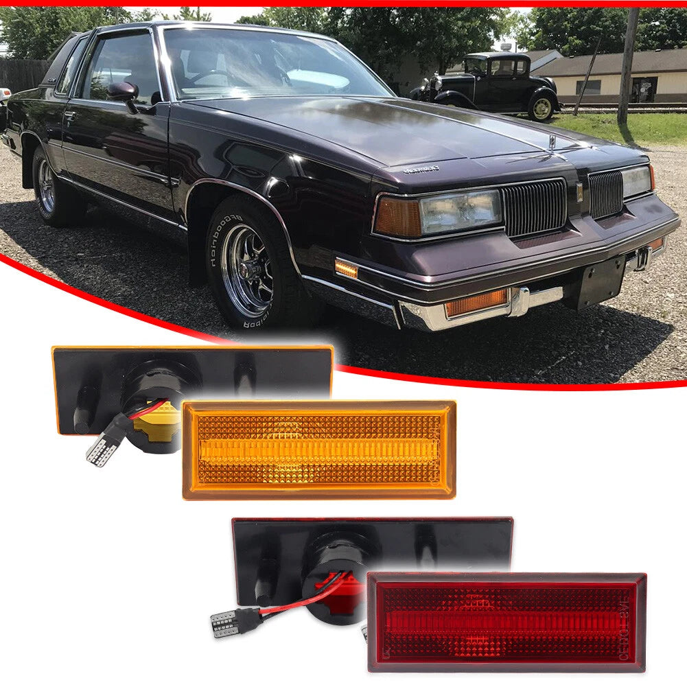 Full LED Side Marker Light Lamps for Oldsmobile Cutlass 442 (1981–1988)