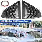 2X Carbon Fiber Look Side Window Louver Shutter Cover for BMW X4 (2018–2024)