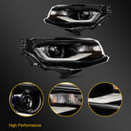 Pair HID Xenon Headlights with LED DRL Black Projector for Chevy Camaro (2016–2022)