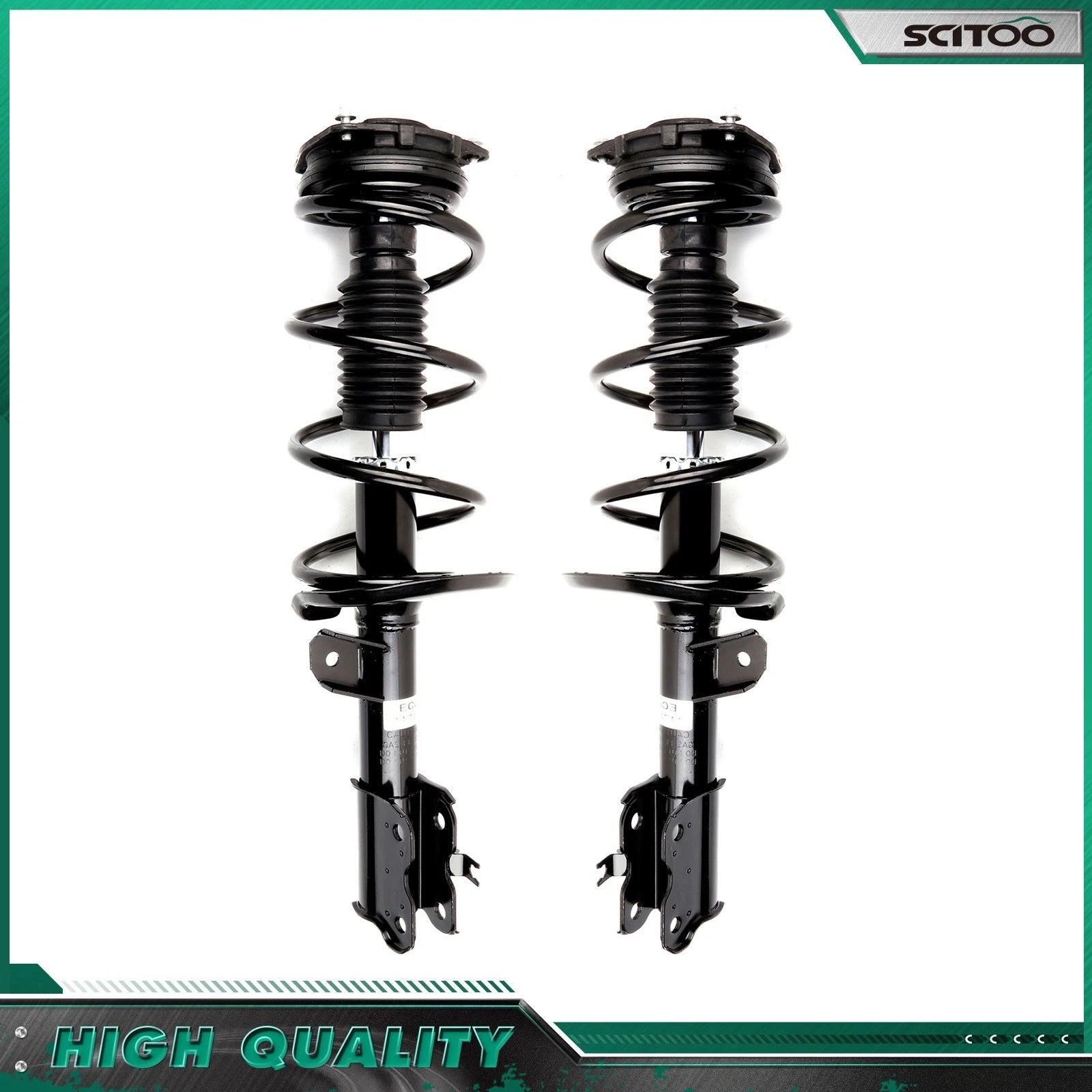Set of 2 Front Shocks/Struts & Coil Springs for Nissan Rogue (2012–2013)