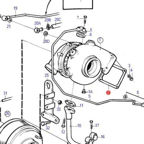 Turbo Gasket for Volvo Penta AD 31 41 AQ 40 41 MD42 (Engine 3582676 23557475 23557470)