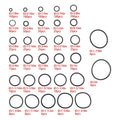 Set of 32 Nitrile Rubber Seals for Faucet Hydraulic Use (1008 Pcs)