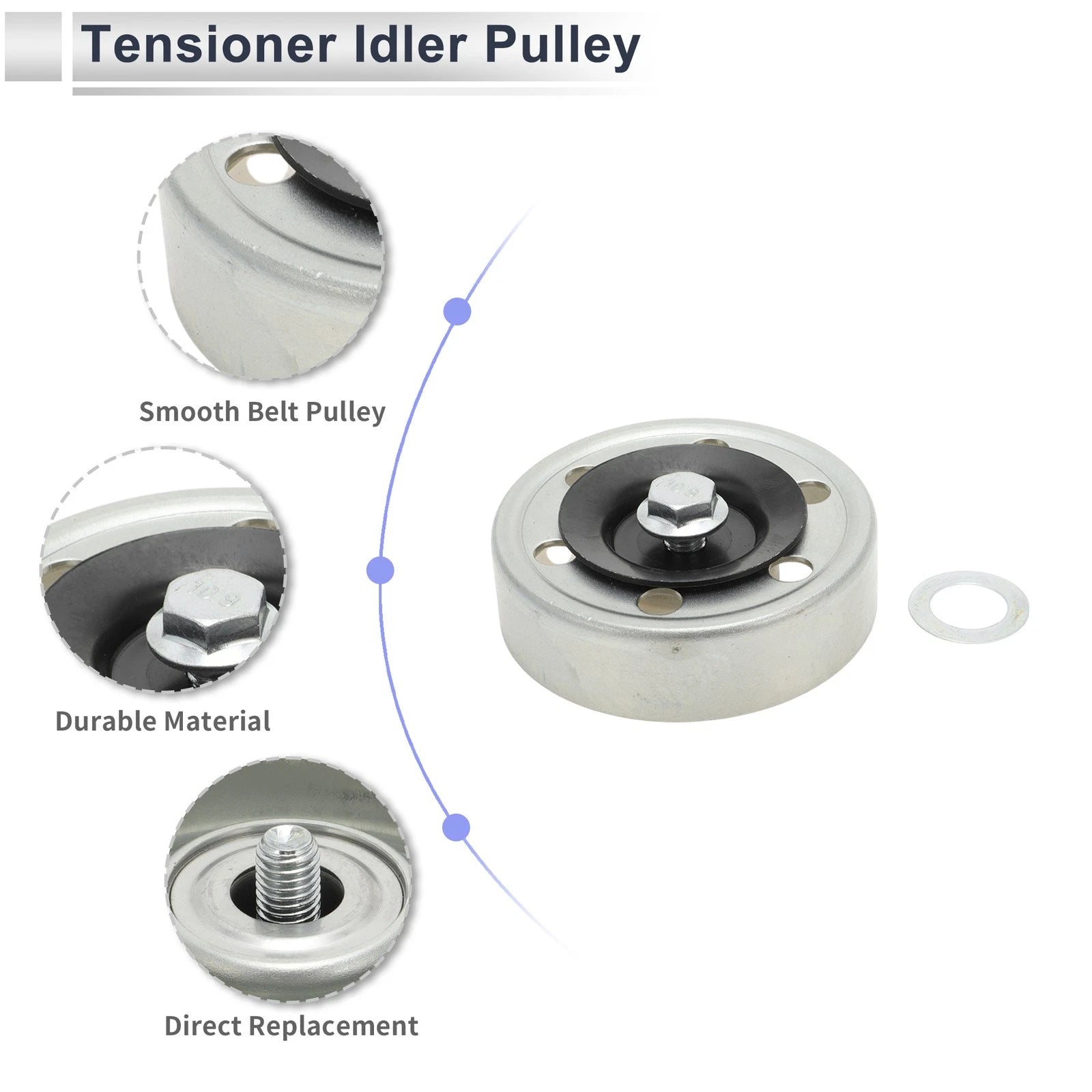 Drive Belt Idler Pulley for Toyota Corolla (2002–2009) No. 1660327011