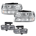 Chrome Headlights and Fog Lights for Suburban Tahoe Silverado (2000–2006)