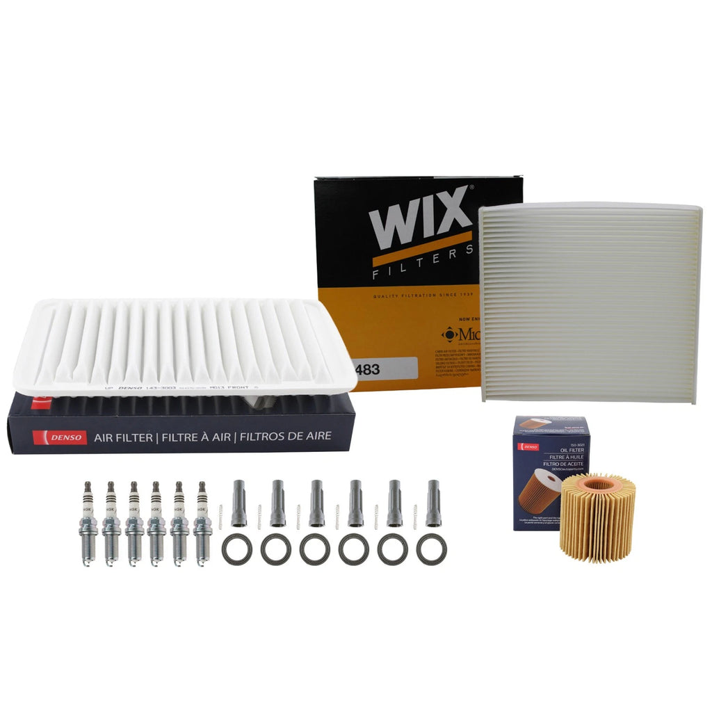 Tune Up Kit with NGK 6 Spark Plugs & Boots for Highlander RX350 Sienna (2007–2019)