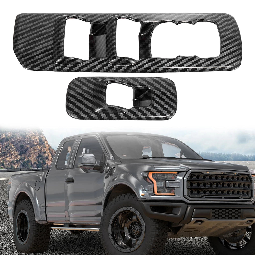 Set of 4 Window Lift Switch Panel Trim Covers for Ford F150 (2015–2018)