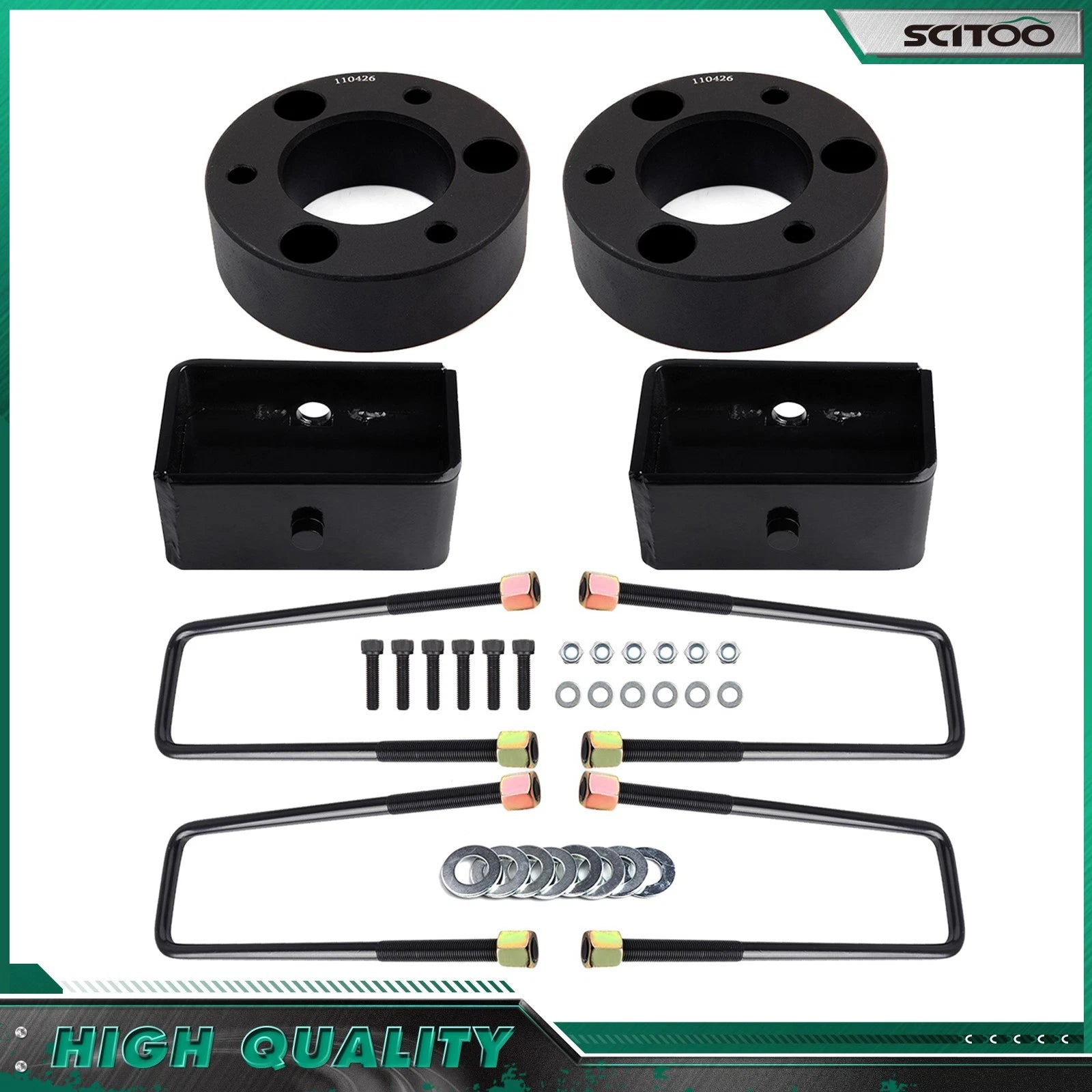 4X 3" Leveling Lift Kit for Nissan Titan (2004–2018) 2WD 4WD Black