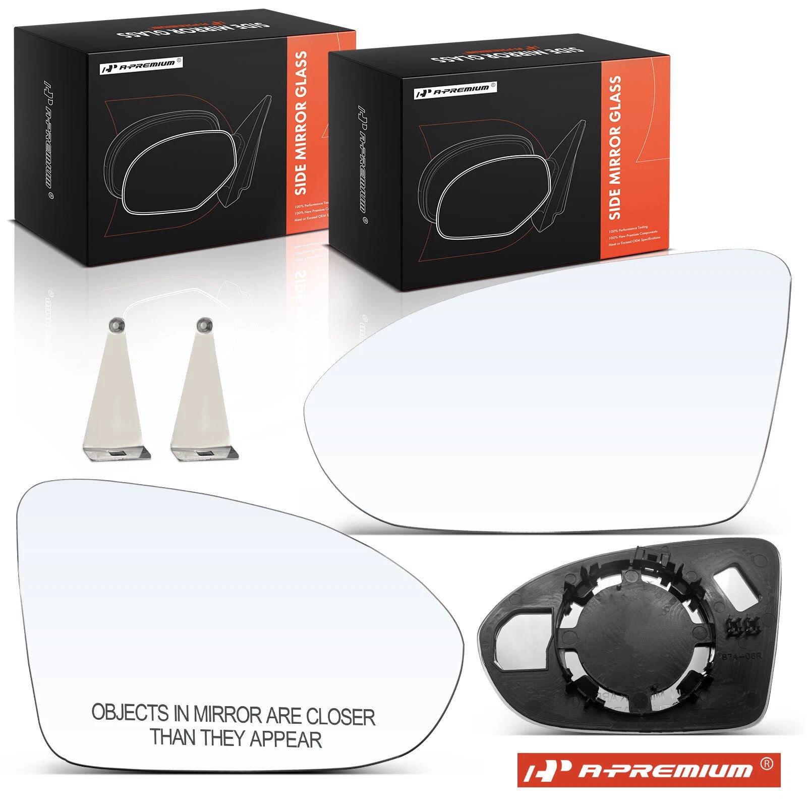 Pair Manual Mirror Glass for Chevrolet Cruze (2016–2019)