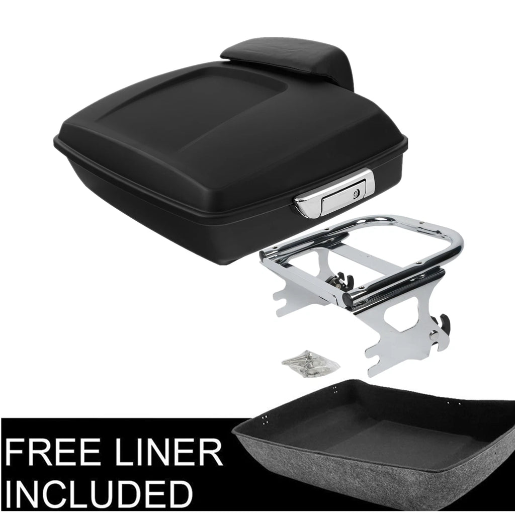 Matte Chopped Trunk Two Up Mount Rack for Harley Electra Glide (1997–2008)